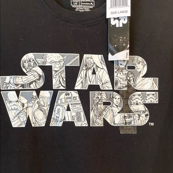 Star Wars Black T-Shirt Unisex Size Large - Picture 2 of 5